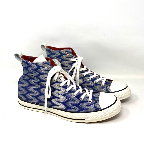 Converse Missoni Chuck Taylor High Top Auburn Egret  Men Canvas Sneakers 151255C - Picture 5 of 9